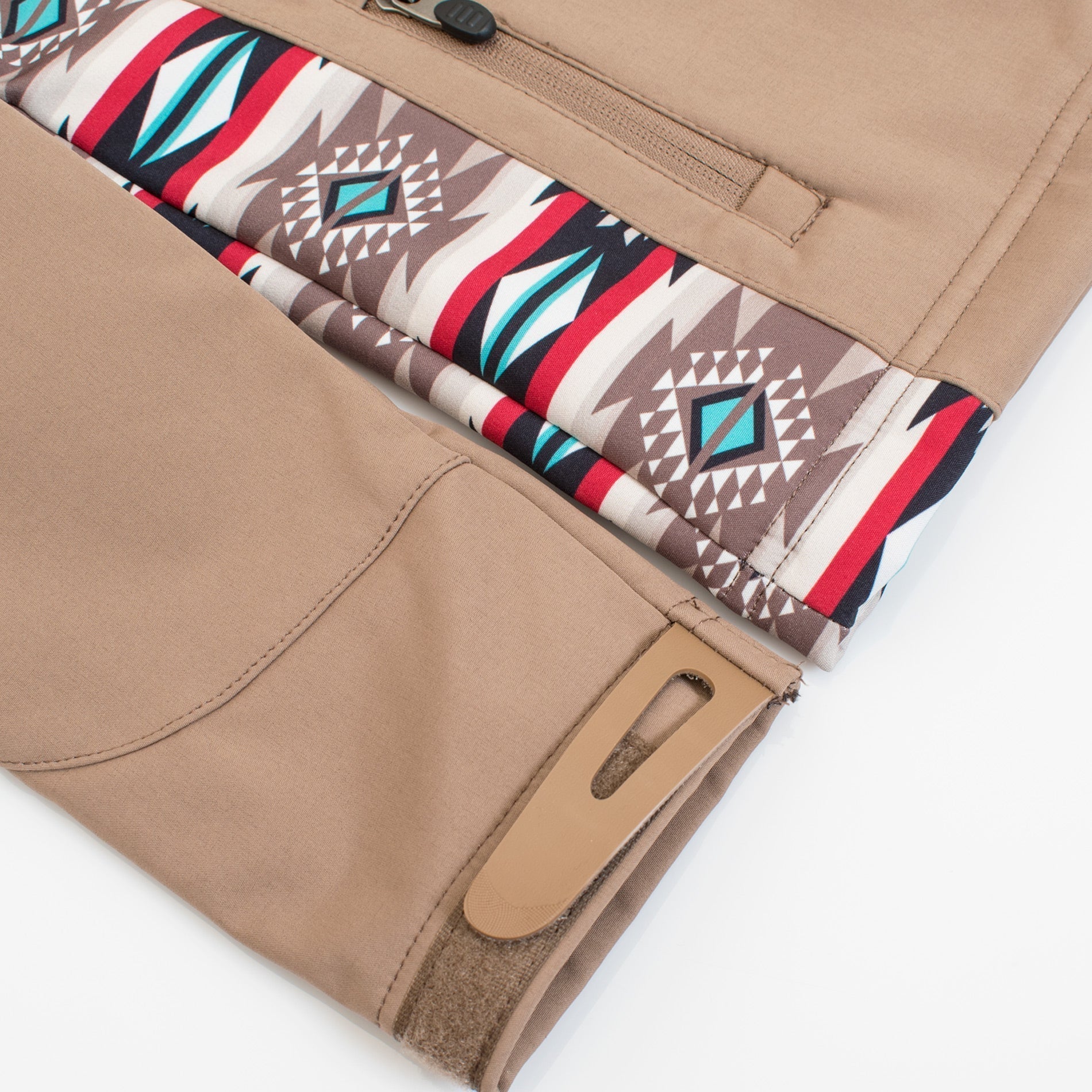 Boys Soft Shell Aztec Print Jacket -BNJ650-EMB-KHAKI/BROWN