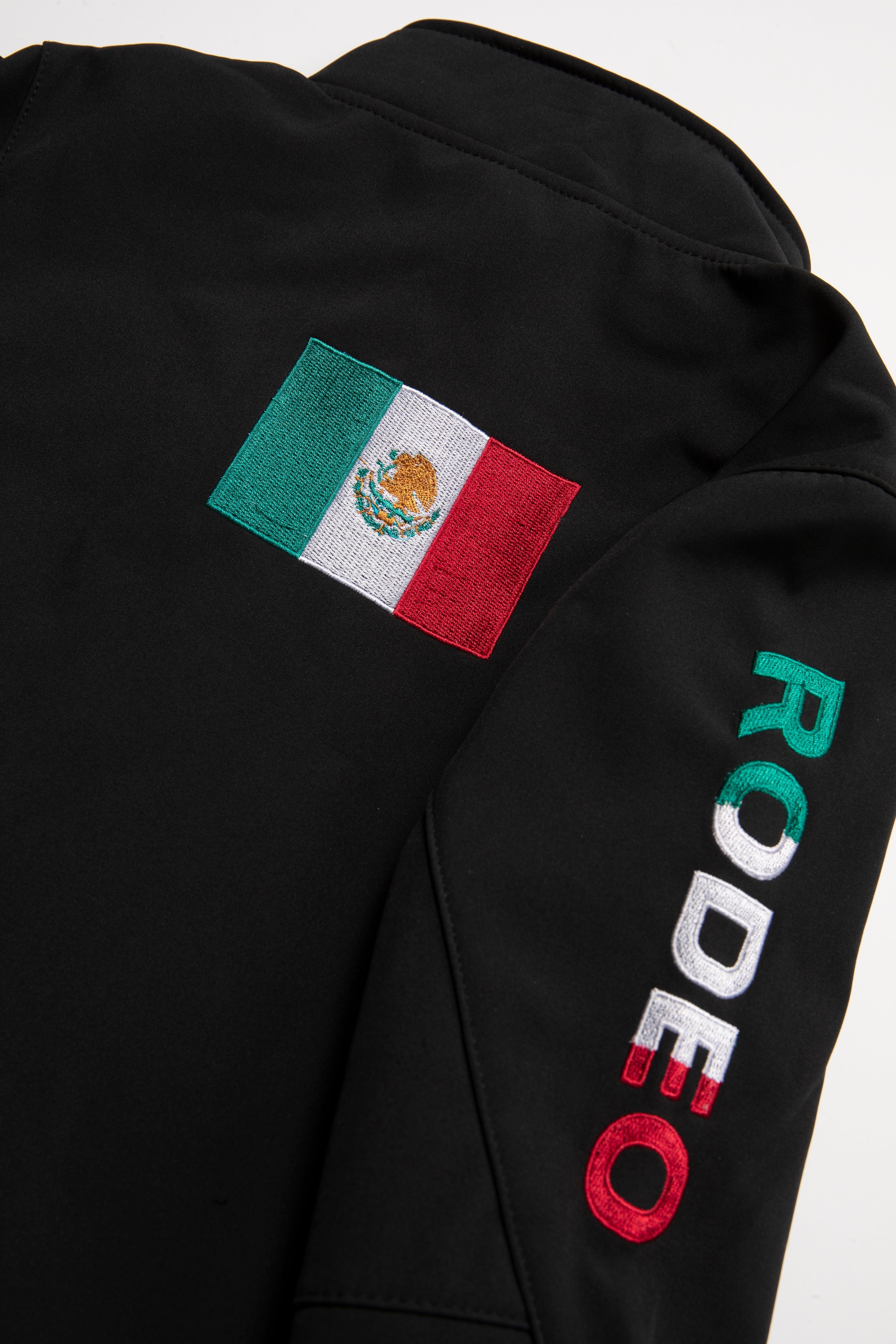 Boys Soft Shell Aztec Print Jacket - BNJ650-EMB-BLACK