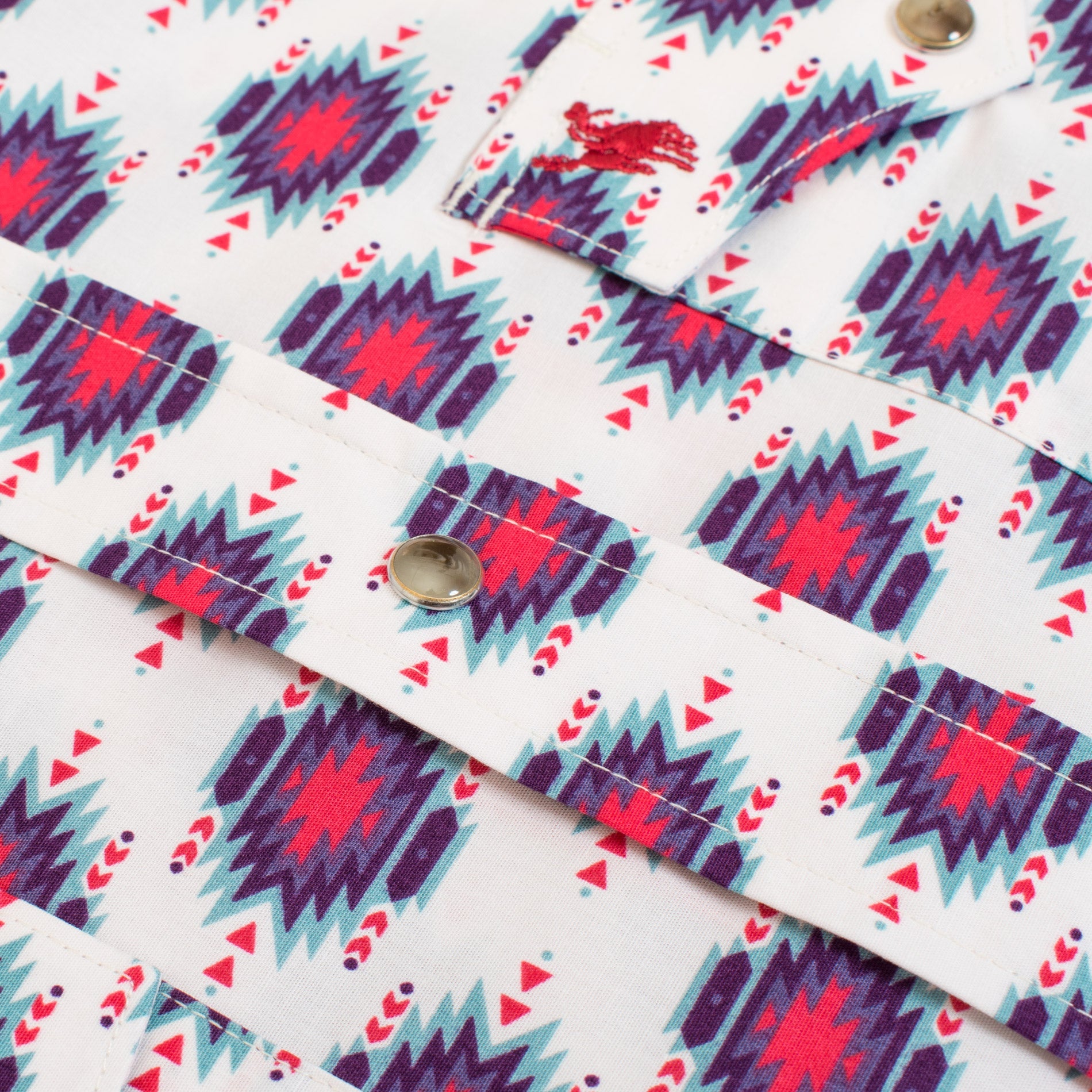 Men's Western Pearl Snap Aztec Print Shirt - PS100L-183