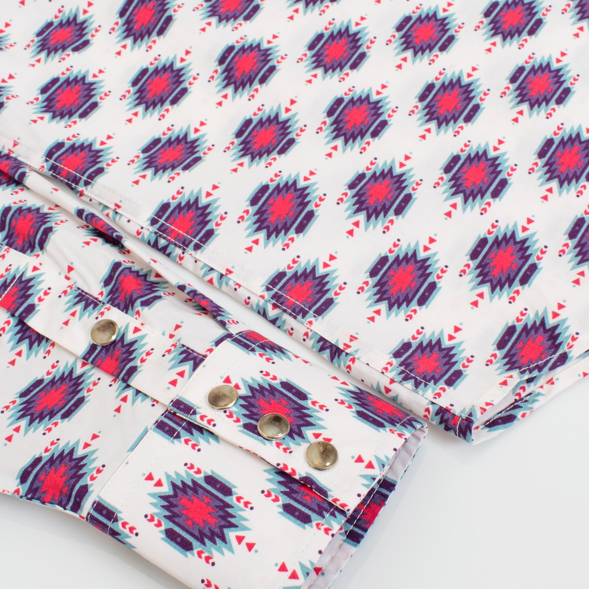 Men's Western Pearl Snap Aztec Print Shirt - PS100L-183