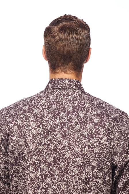 Men's Western Pearl Snaps Print Shirt - PS100L-127