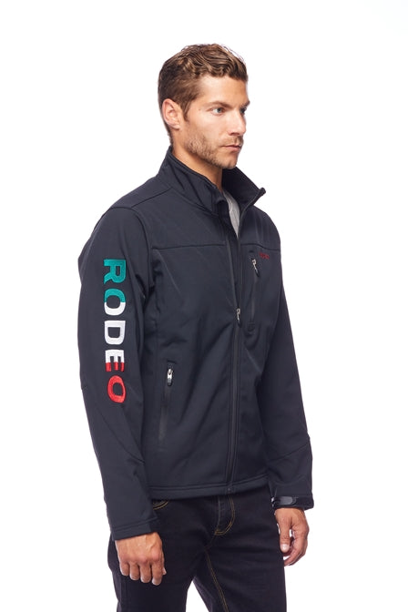 Men's Soft Shell Bonded Jacket -NJ650-EMB-BLACKMEX