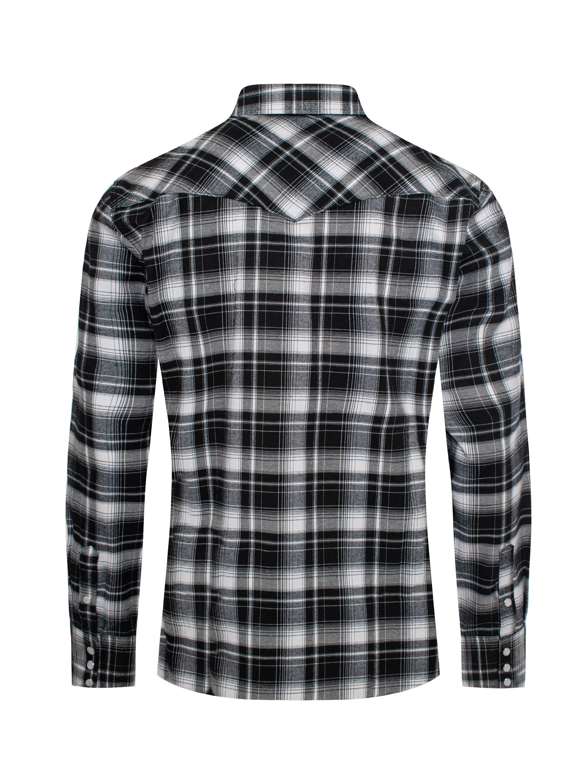 Men's Western Flannel Shirts With Snap Buttons-FLS300-301