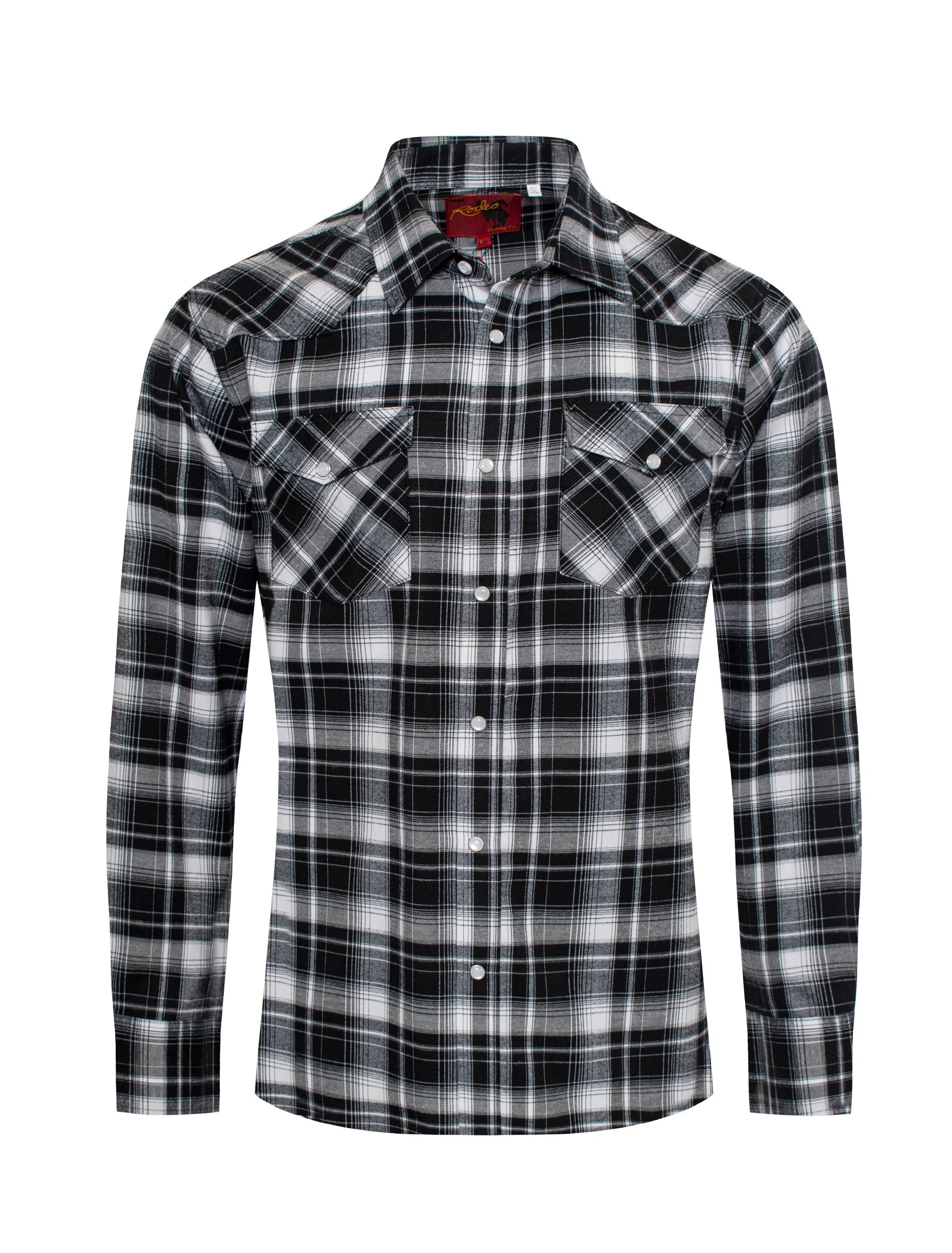 Men's Western Flannel Shirts With Snap Buttons-FLS300-301