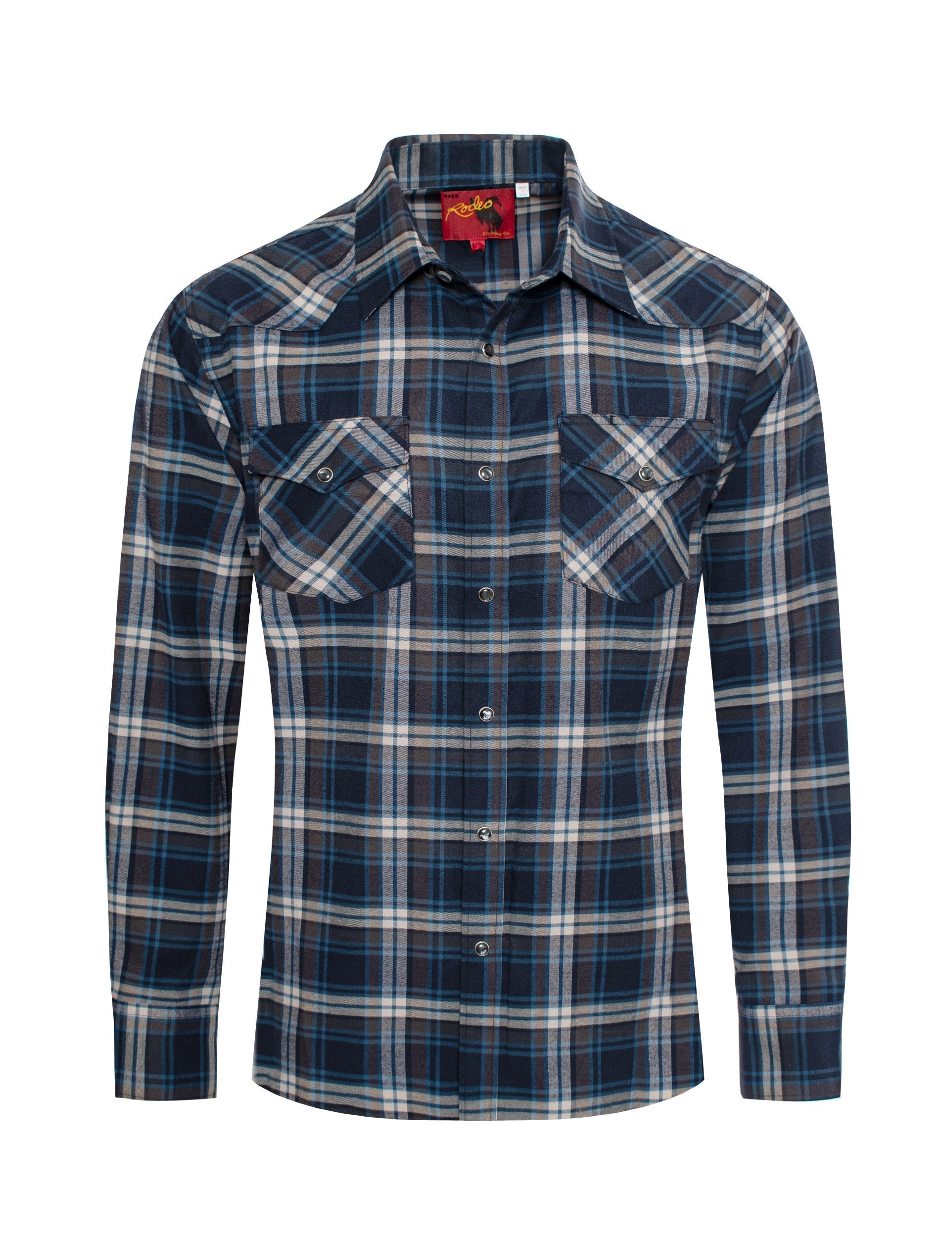 Men's Western Flannel Shirts With Snap Buttons -FLS300-308