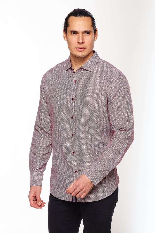 Mens Long Sleeve Printed Casual Button-Down Shirts HLS2004-108