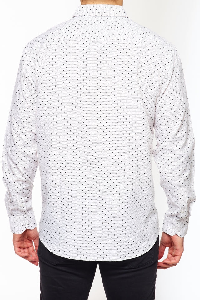 Mens Long Sleeve Printed Casual Button-Down Shirts HLS2004-120