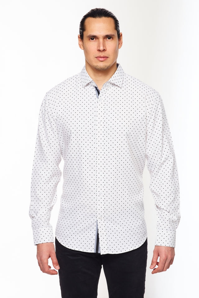 Mens Long Sleeve Printed Casual Button-Down Shirts HLS2004-120