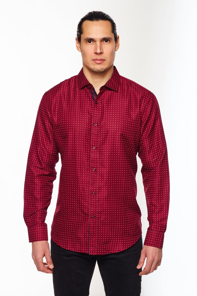 Mens Long Sleeve Printed Casual Button-Down Shirts HLS2004-119