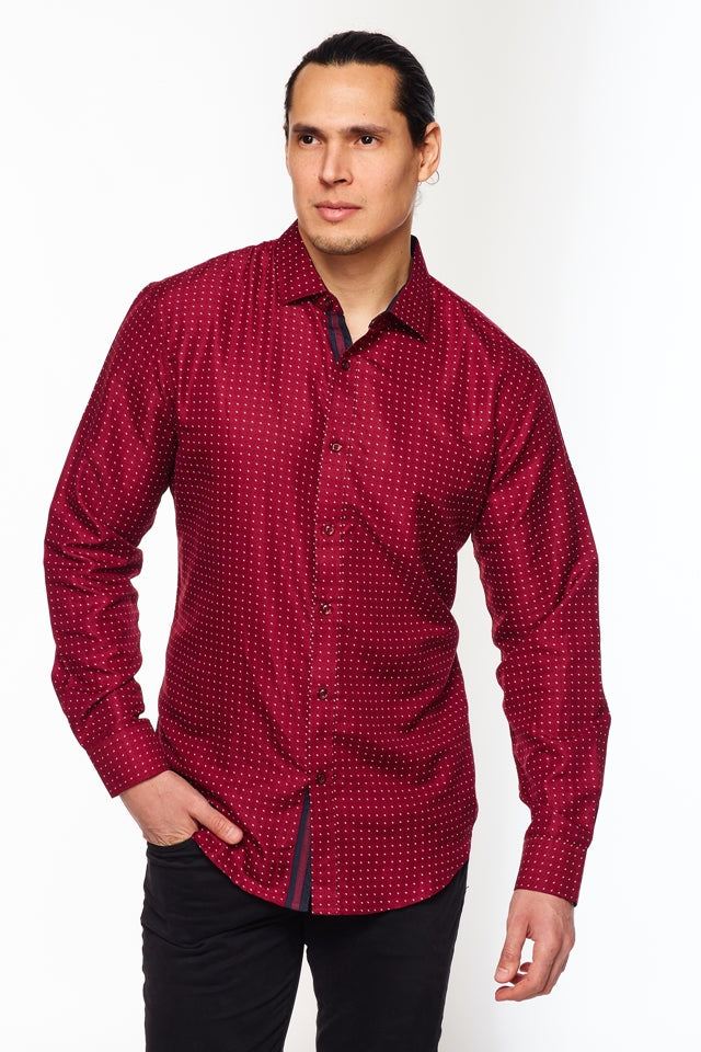 Mens Long Sleeve Printed Casual Button-Down Shirts HLS2004-119