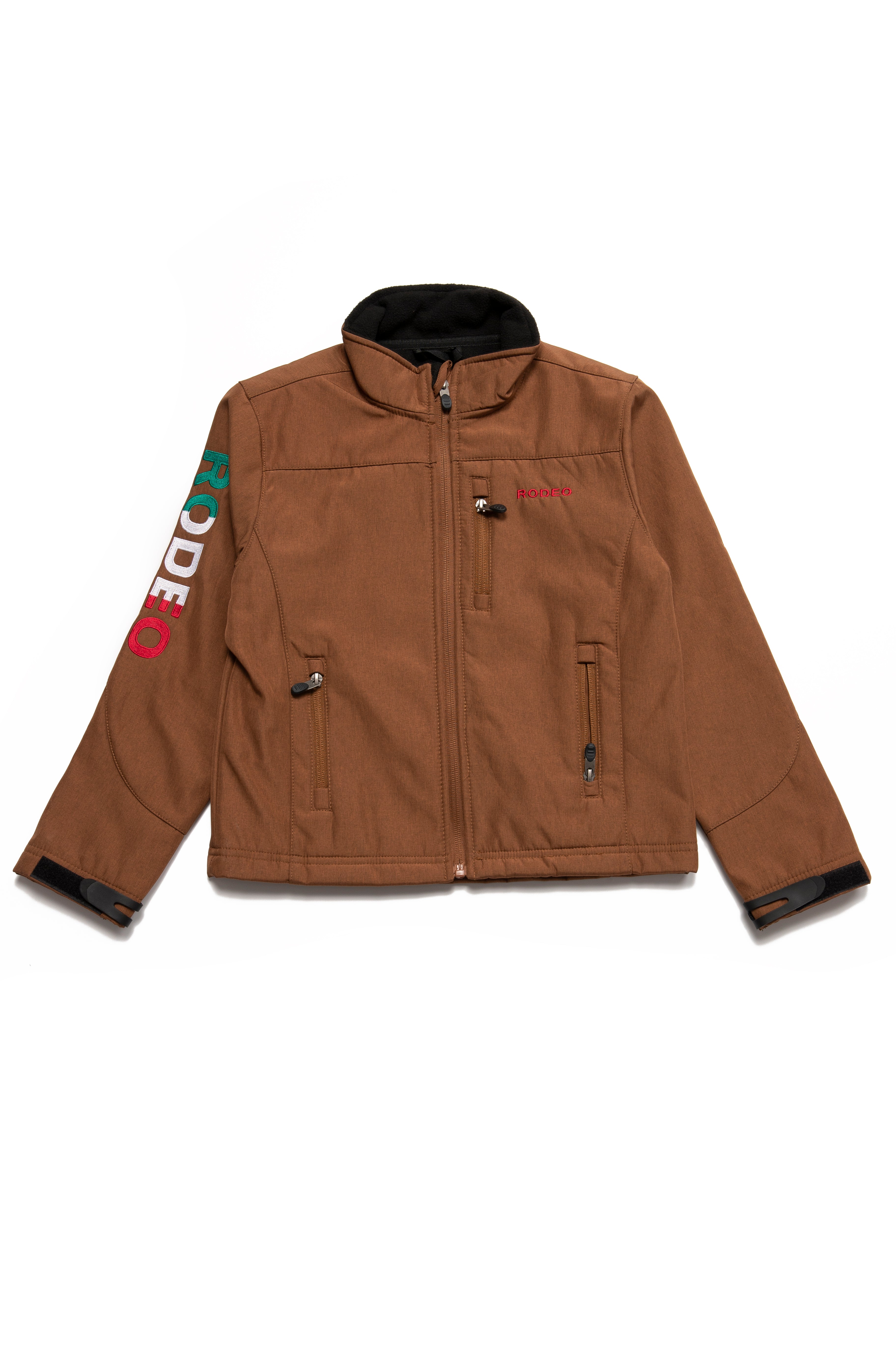 Boys Rodeo Embroidery Jacket -BNJ650-EMB-COGNAC/BLACK