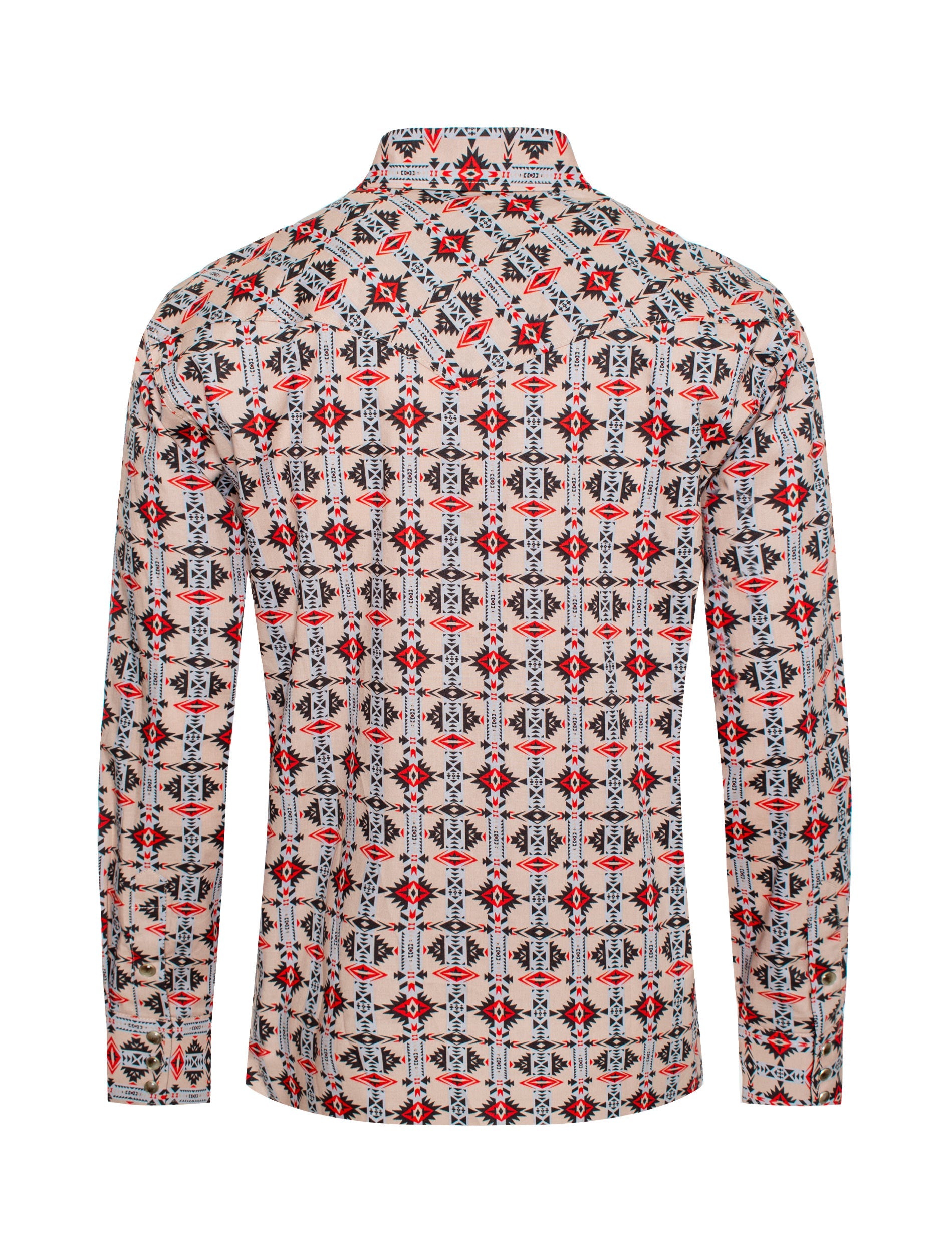 Men's Western Pearl Snap Aztec Print Shirt - PS100L-176