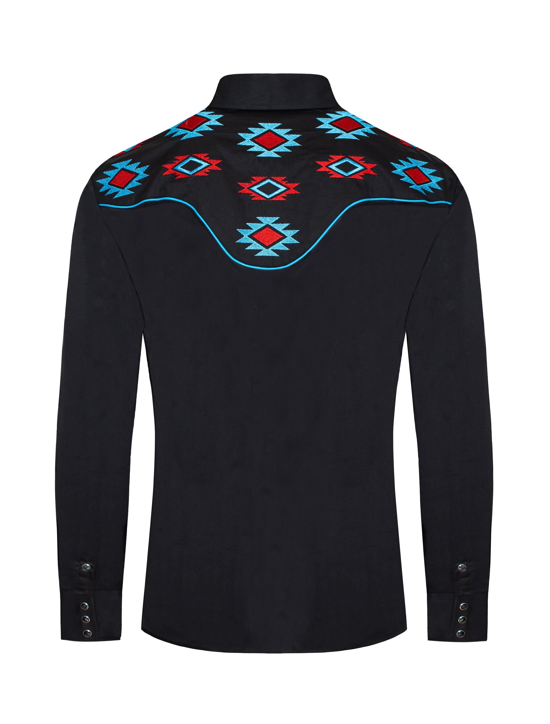 Men's Western Cowboy Embroidery Shirt -PS500L-572