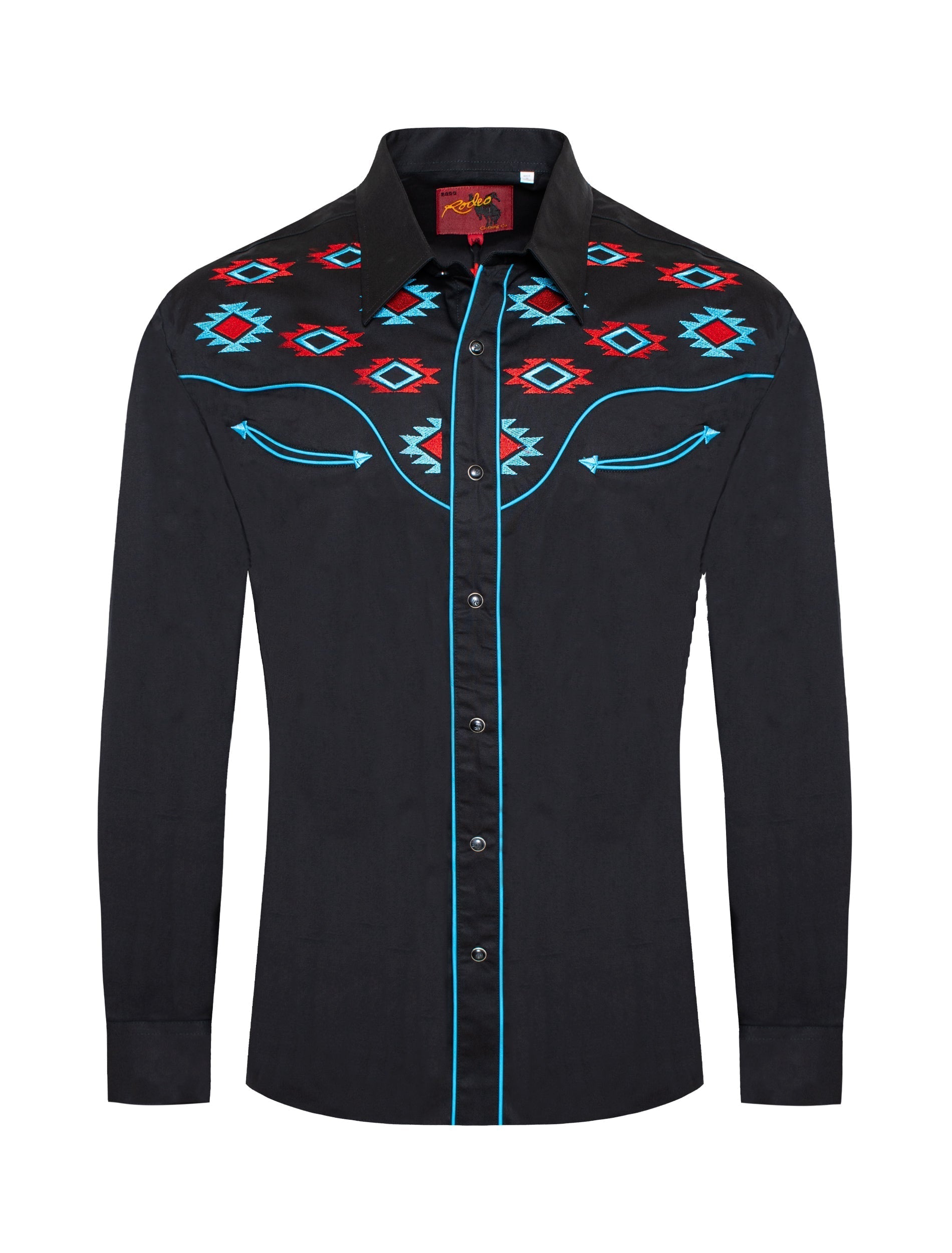 Men's Western Cowboy Embroidery Shirt -PS500L-572