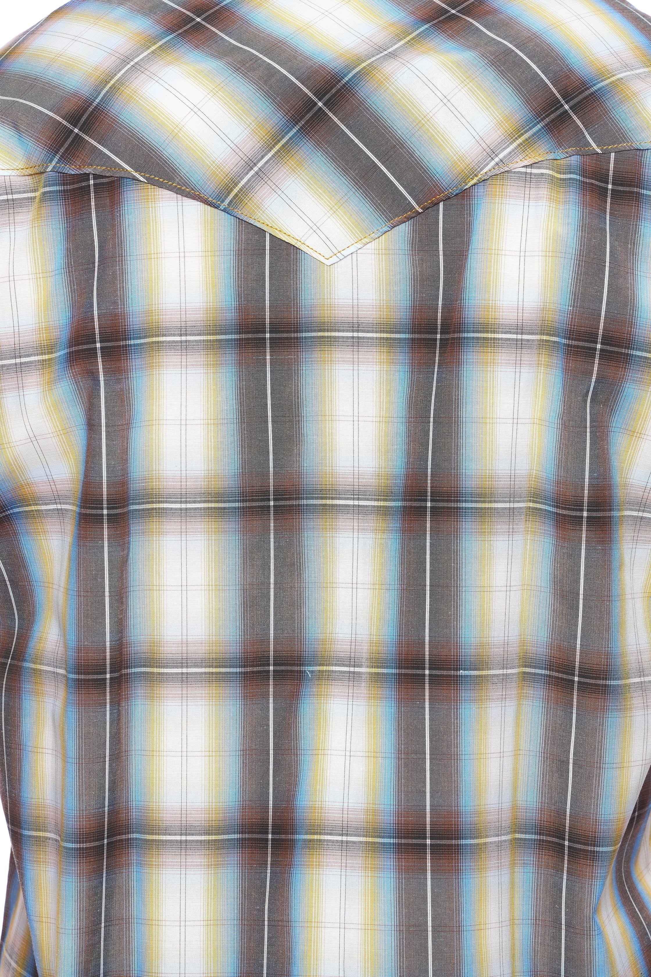 Men's Western Short Sleeve Pearl Snaps Plaid Shirt -PS400S-492