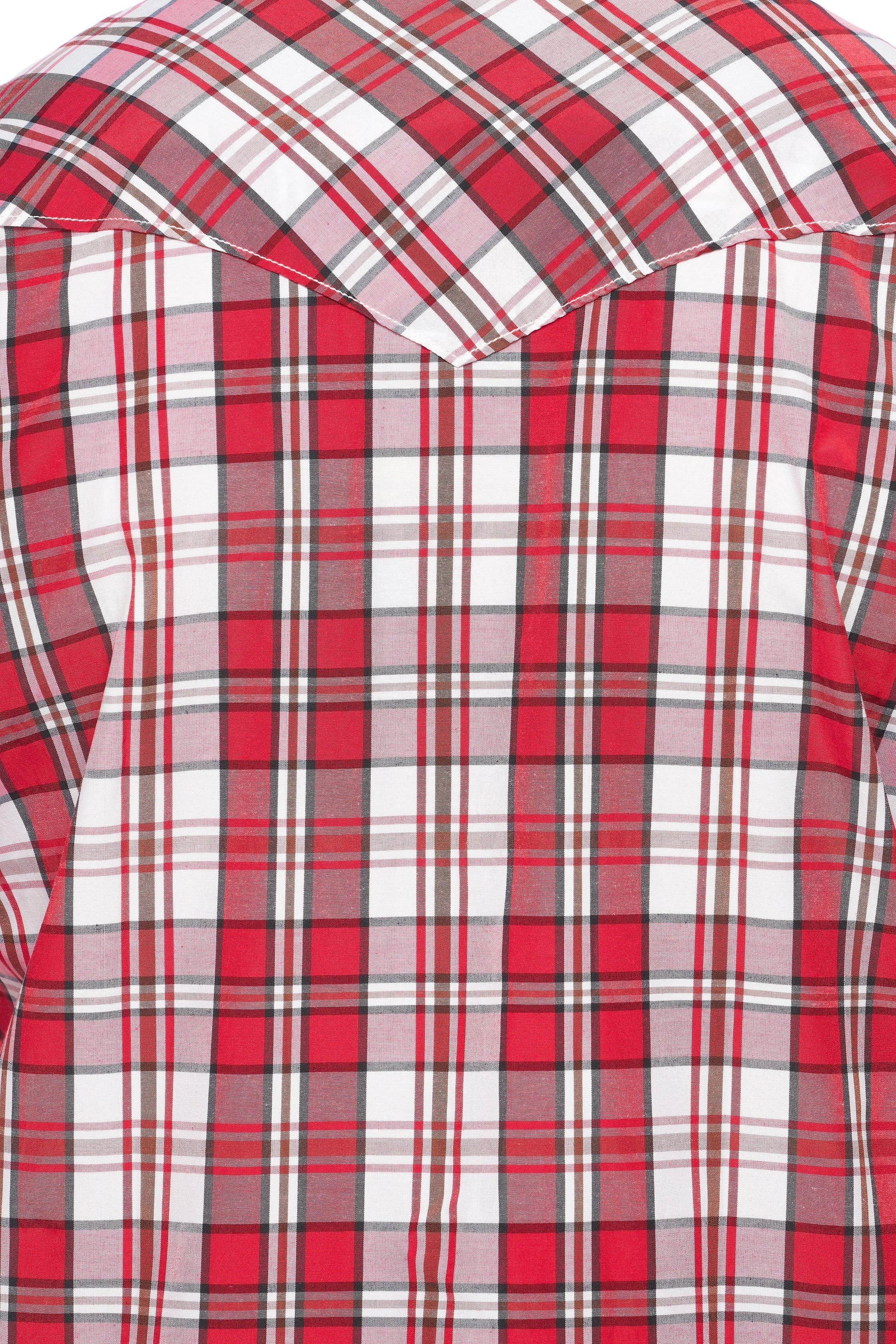 Men's Western Short Sleeve Pearl Snaps Plaid Shirt -PS400S-411