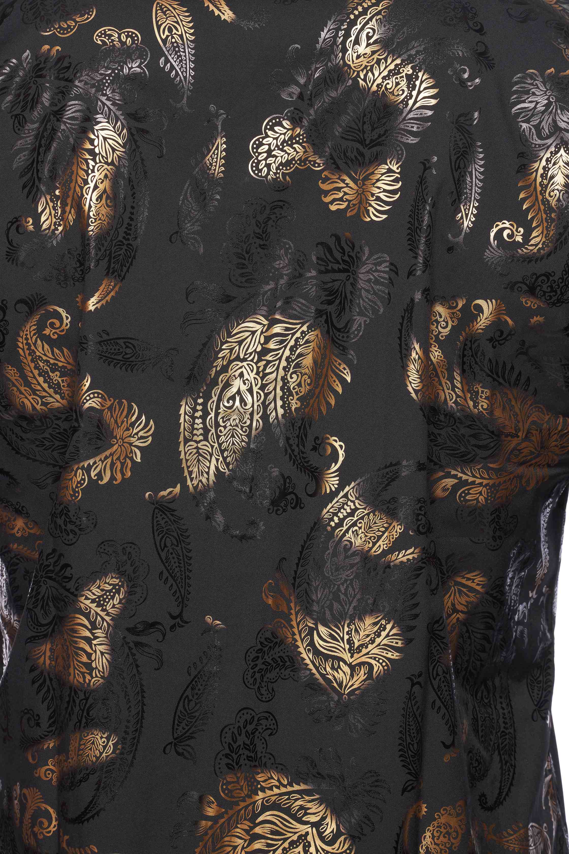 Mens Luxury Brand Printed Silk Like Shirts-HLS2002L-527