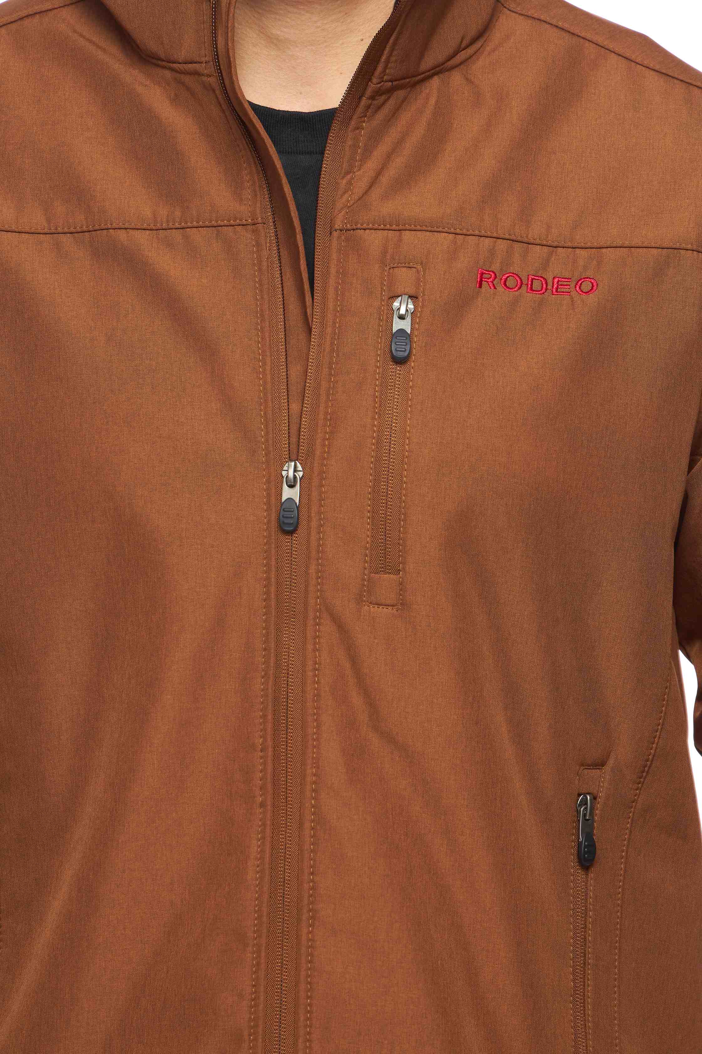 Men's Soft Shell Bonded Jacket -NJ650-EMB-MEX- COGNAC