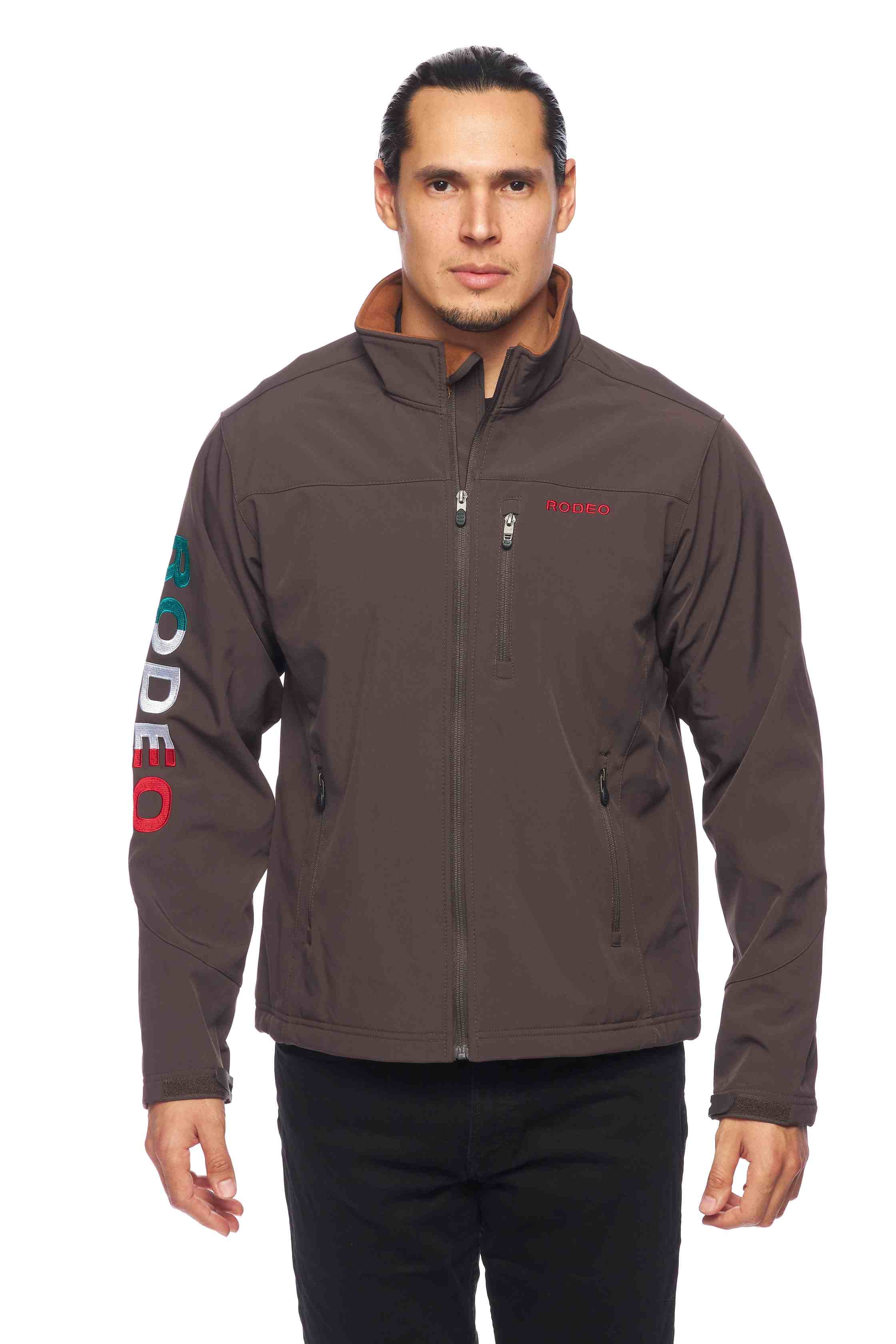 Men's Soft Shell Bonded Jacket -NJ650-EMB-MEX-BROWN