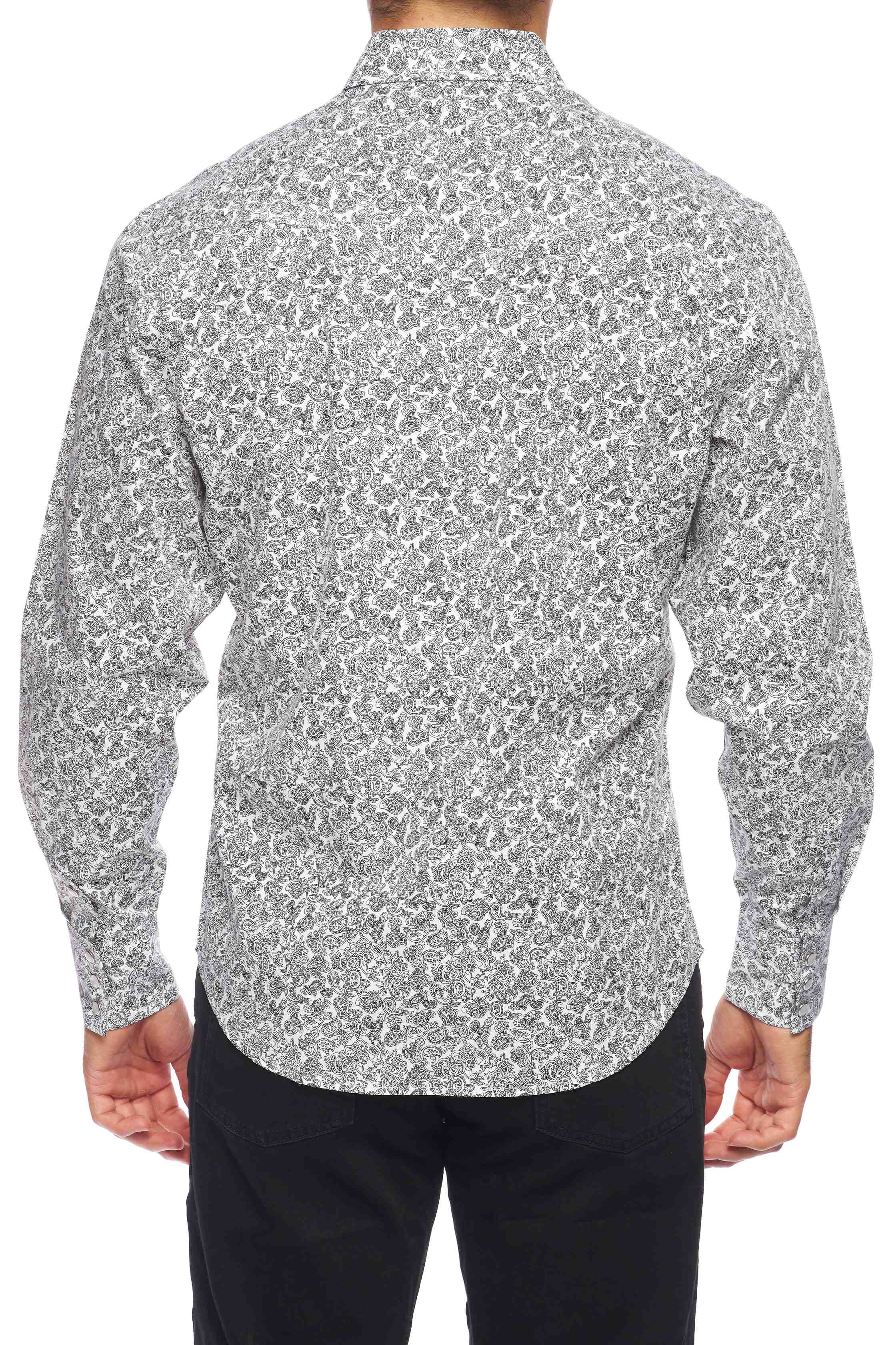 Men's Western Pearl Snap Print Shirt - PS100L-171