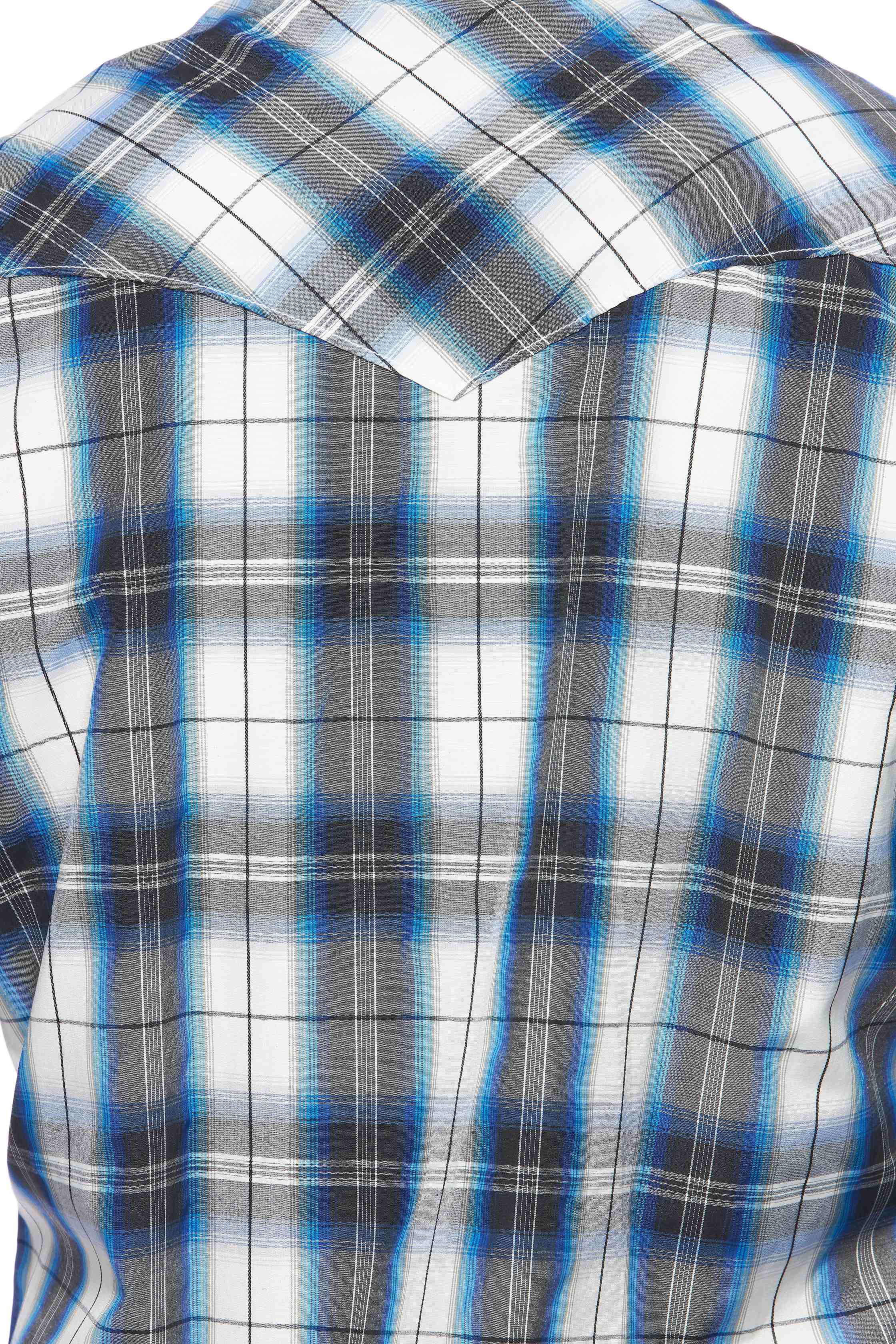 Men's Western Long Sleeve Pearl Snap Plaid Shirt -PS400-471