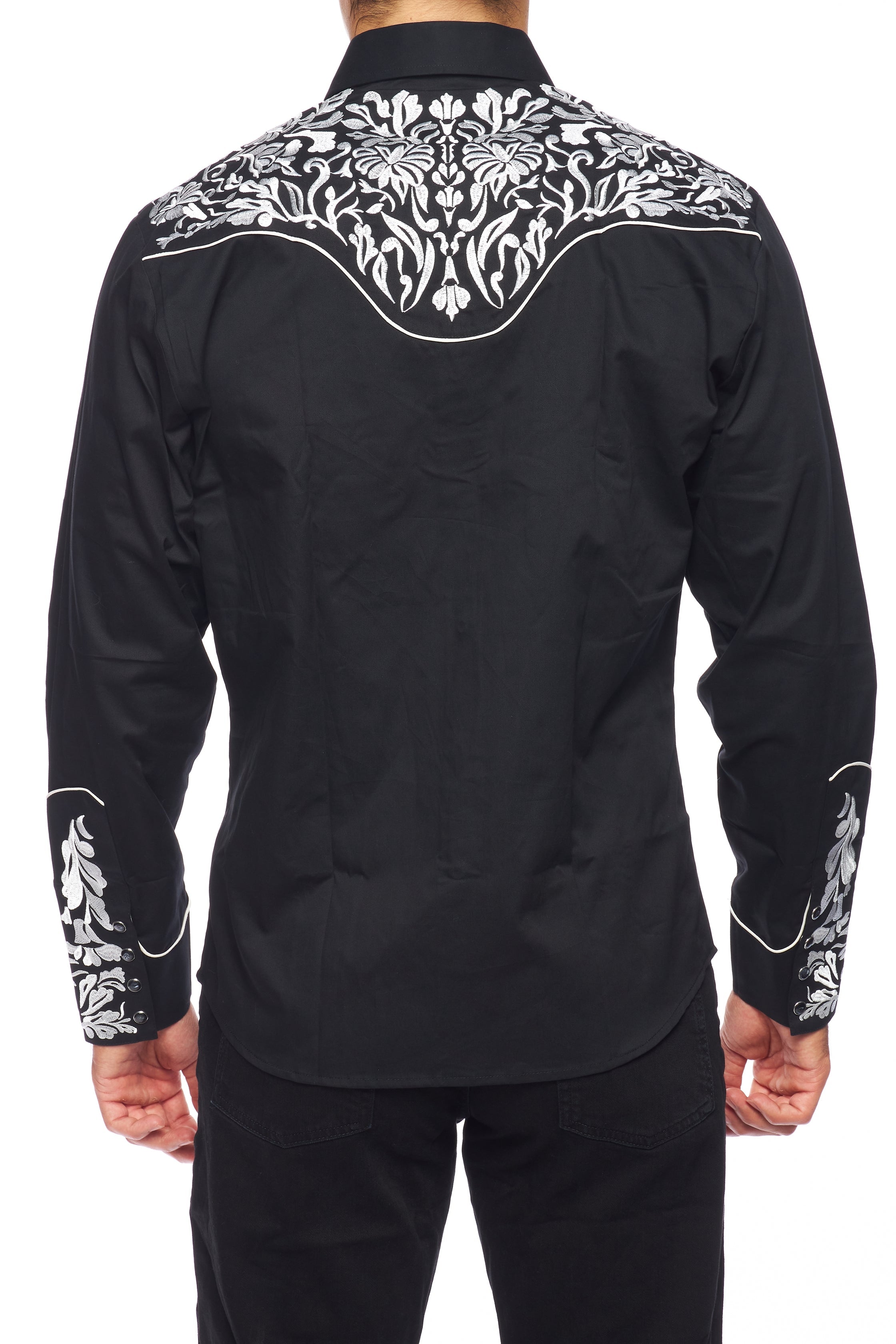 Men's Western Cowboy Embroidery Shirt -PS500L-562