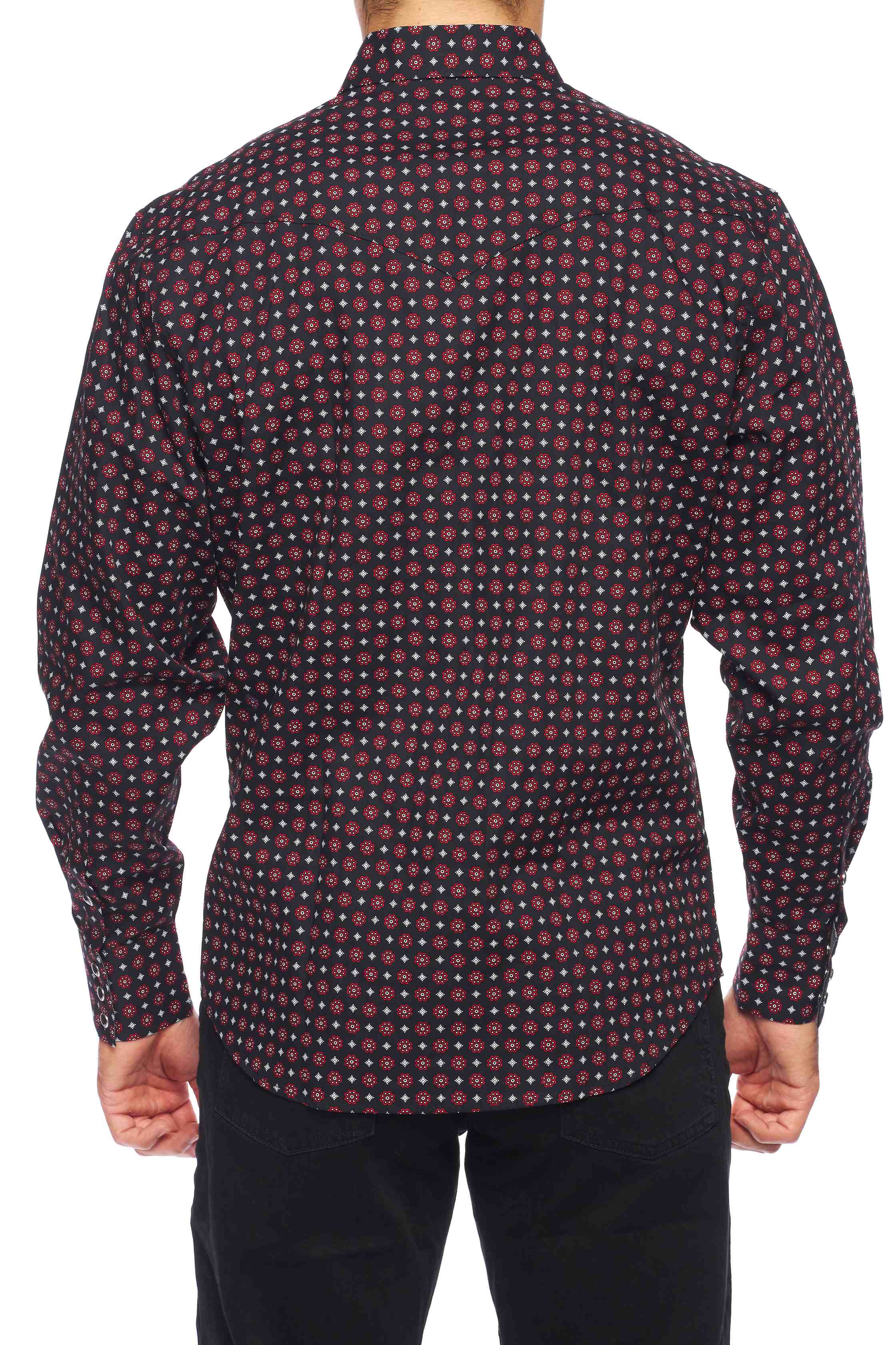 Men's Western Pearl Snap Print Shirt - PS100L-164