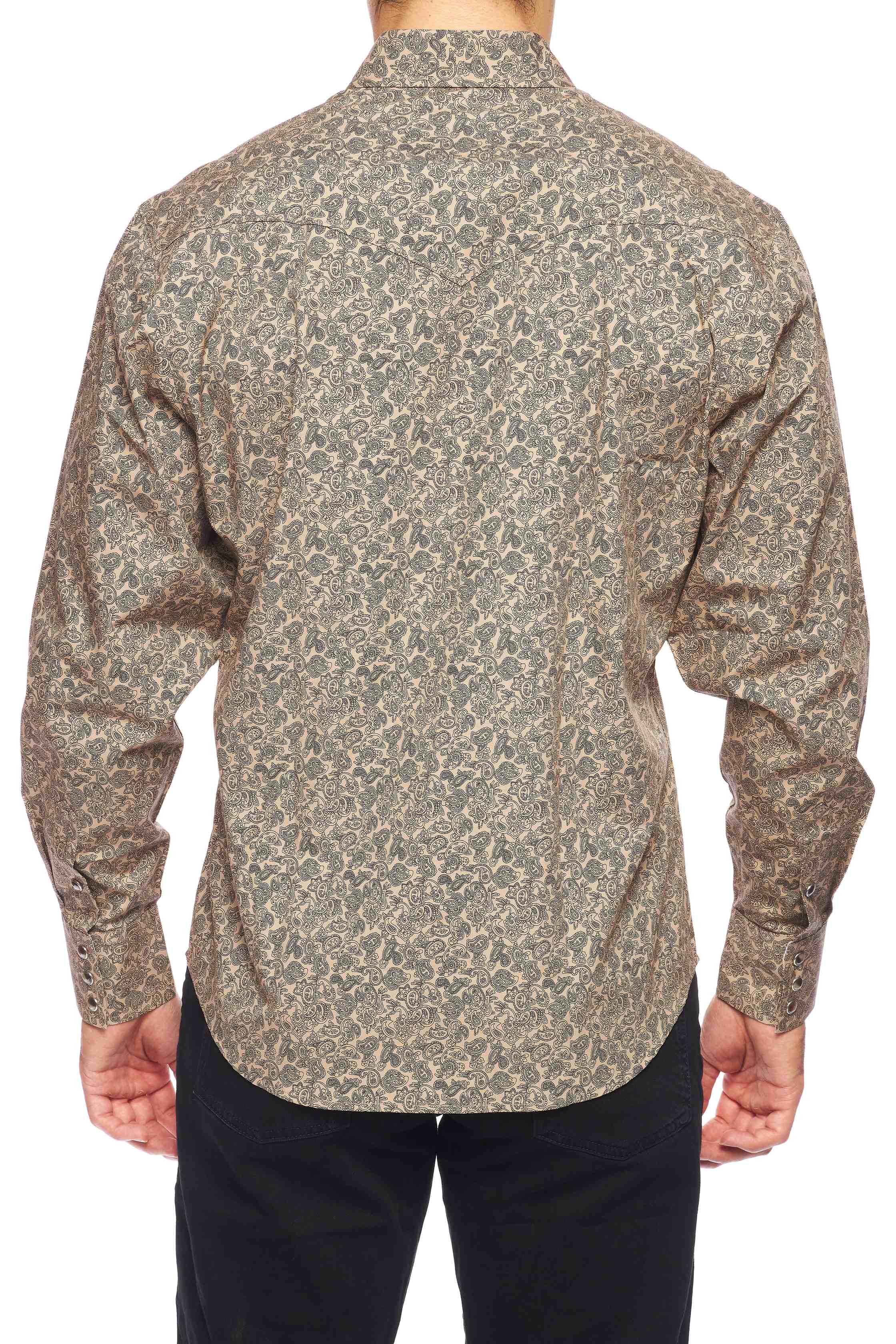 Men's Western Pearl Snap Print Shirt - PS100L-172