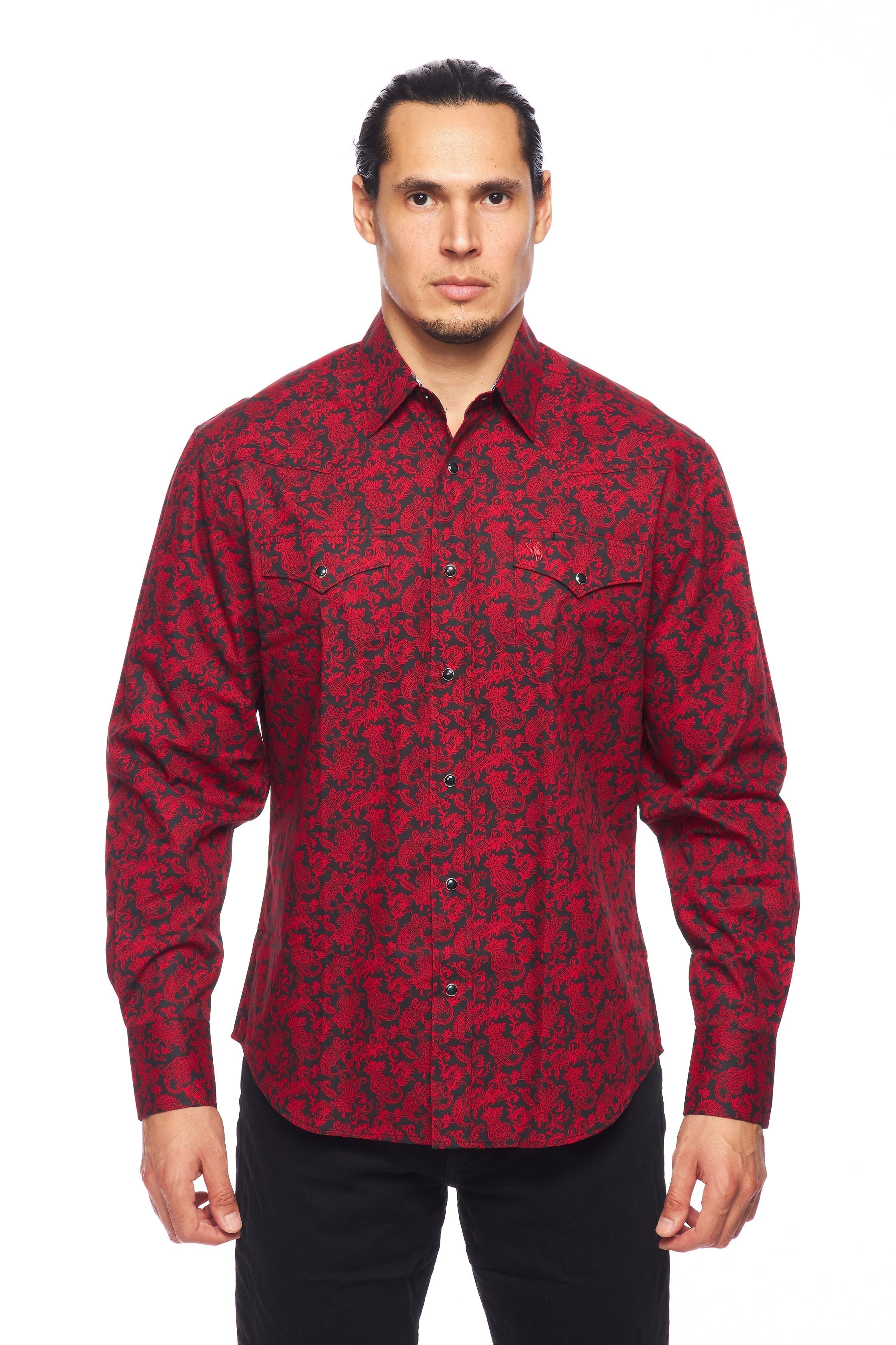 Men's Western Pearl Snap Print Shirt - PS100L-169