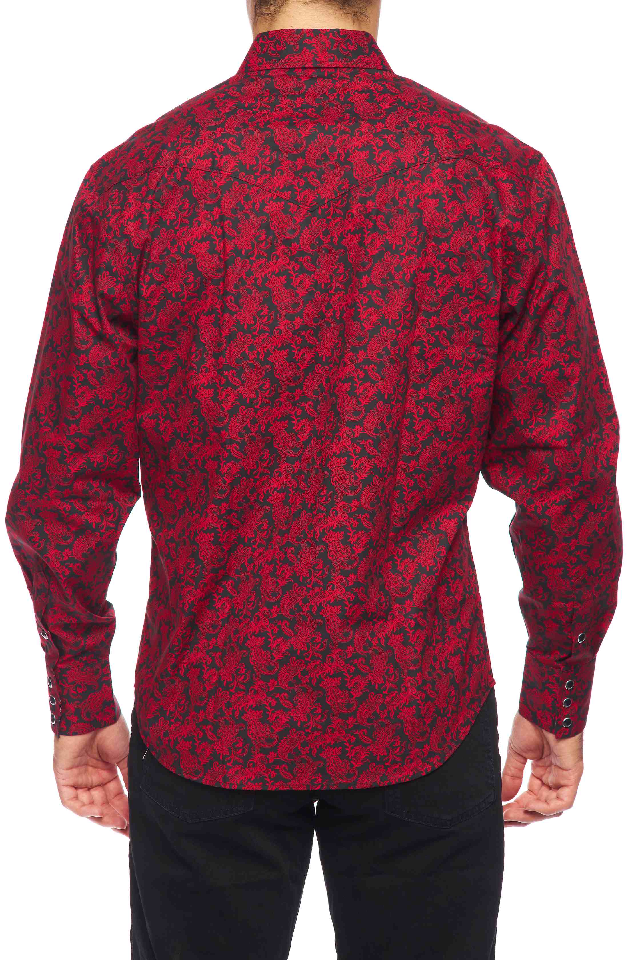 Men's Western Pearl Snap Print Shirt - PS100L-169