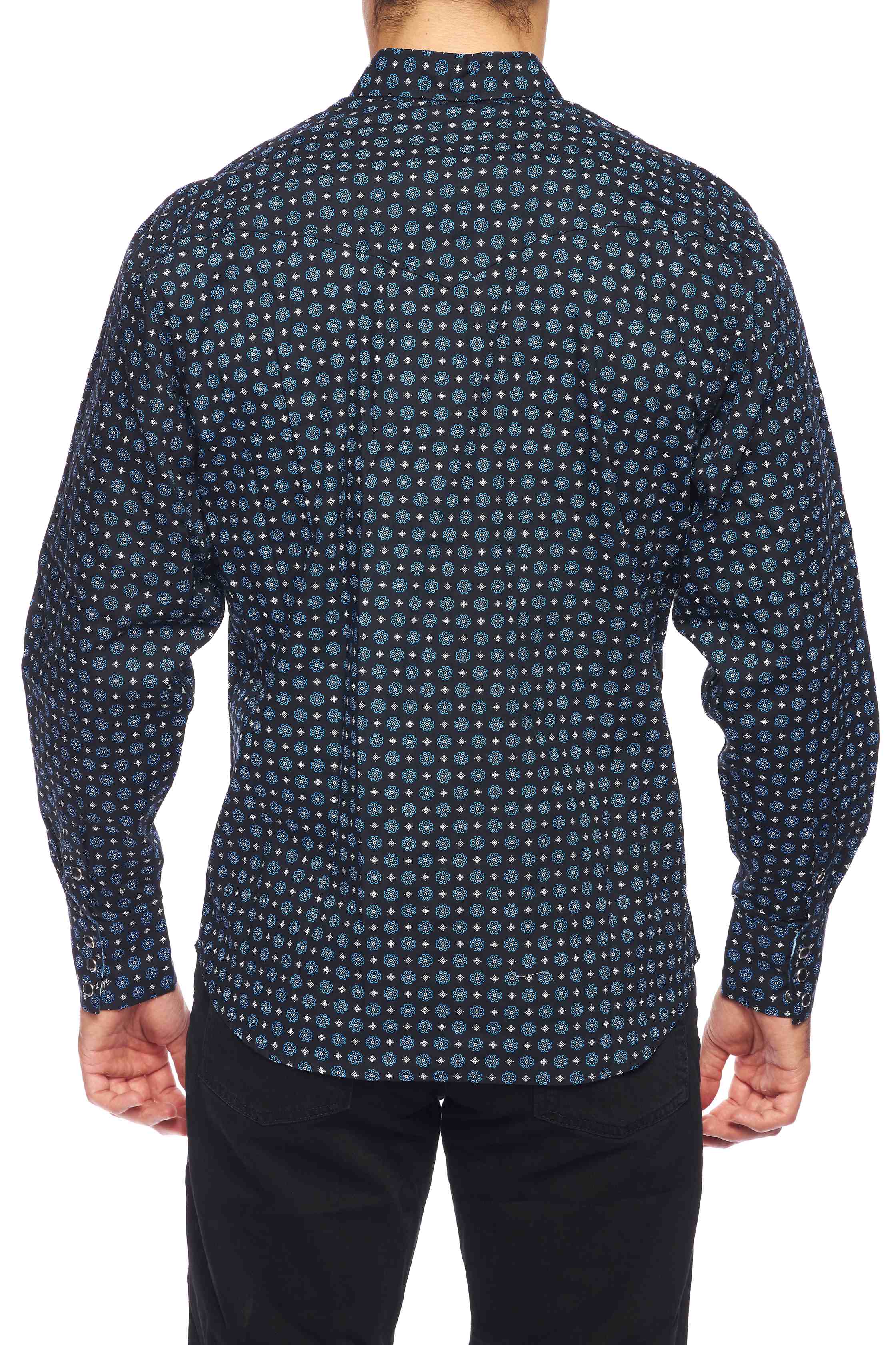 Men's Western Pearl Snap Print Shirt - PS100L-163