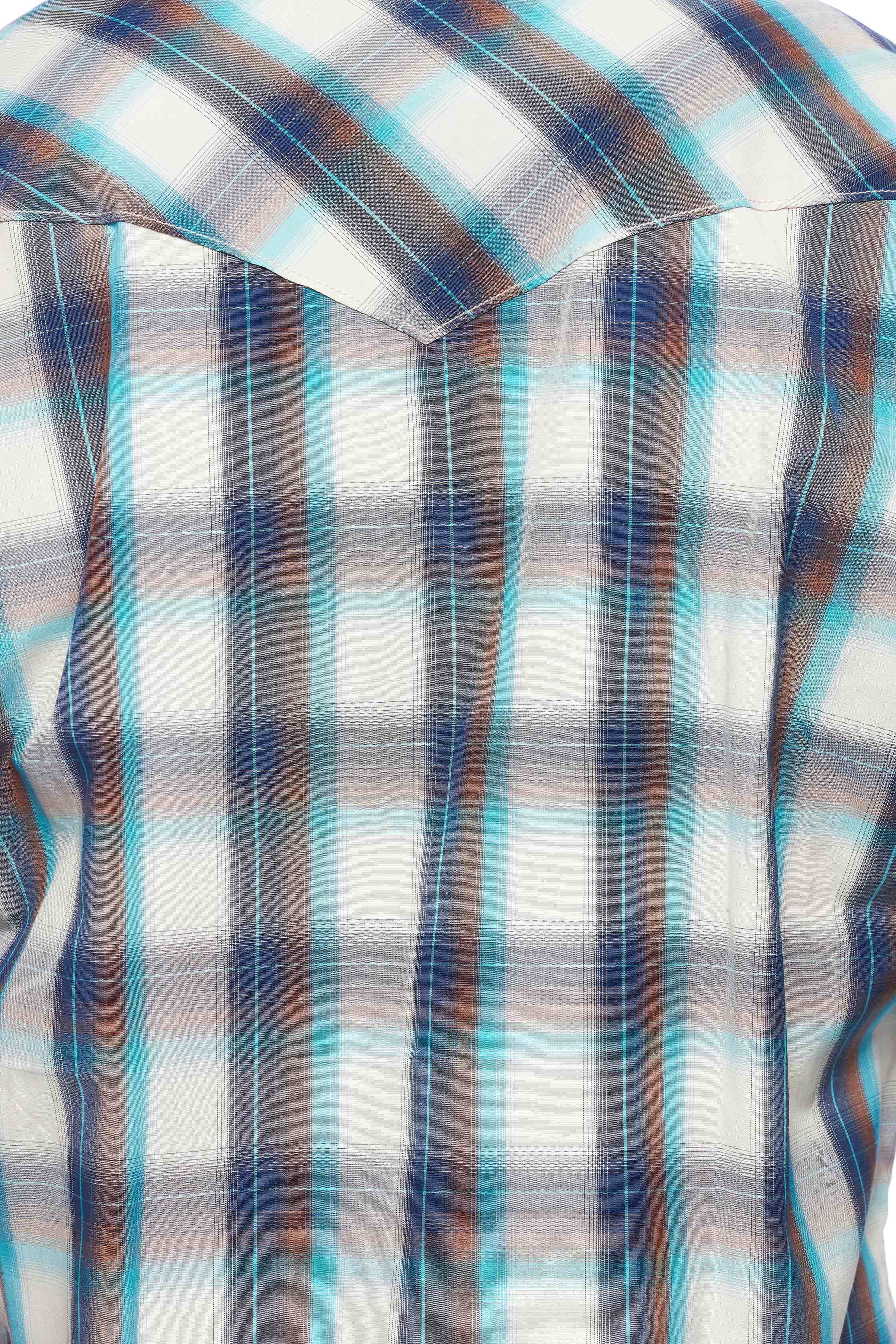 Men's Western Long Sleeve Pearl Snap Plaid Shirt - PS400-409